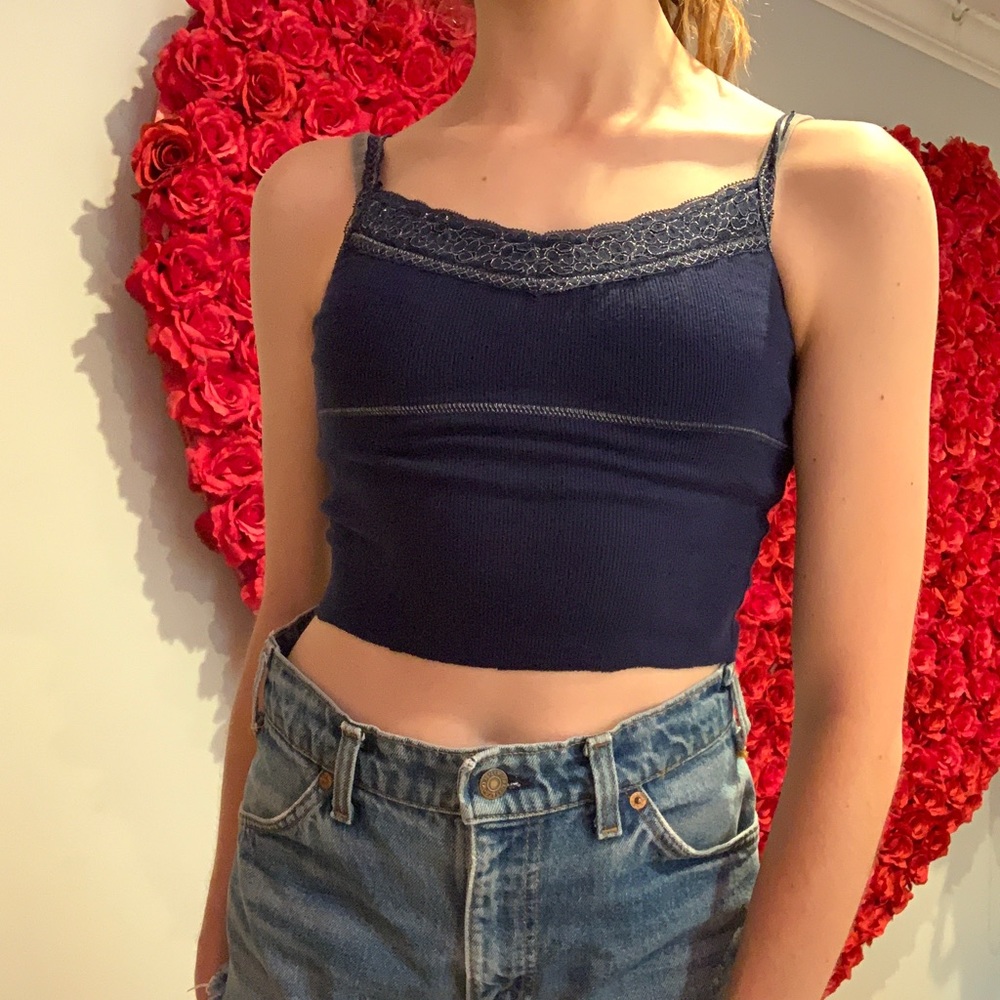 tank top with lace detail